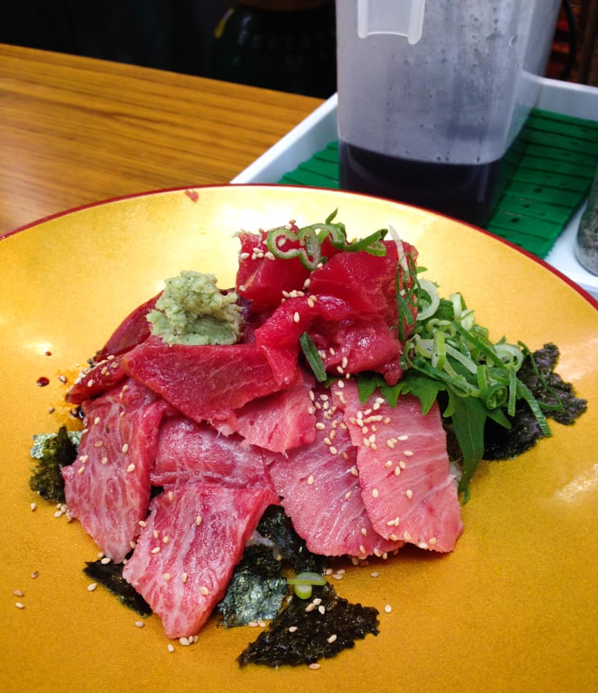 Sashimi at Osaka’s Kuromon-Ichiba Market