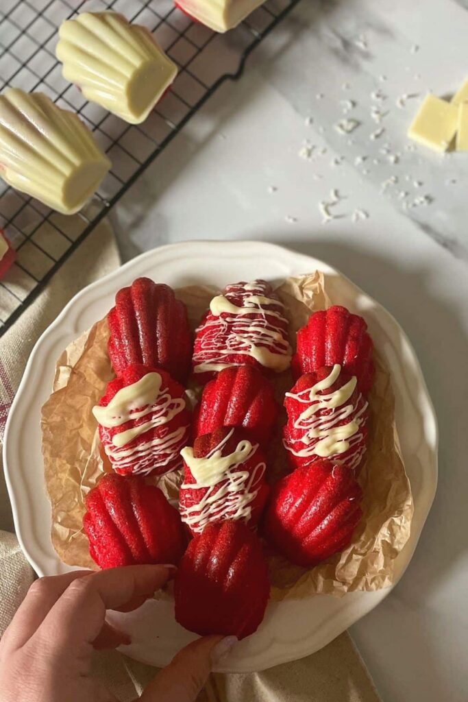 Red Velvet Madeleines French Dessert
