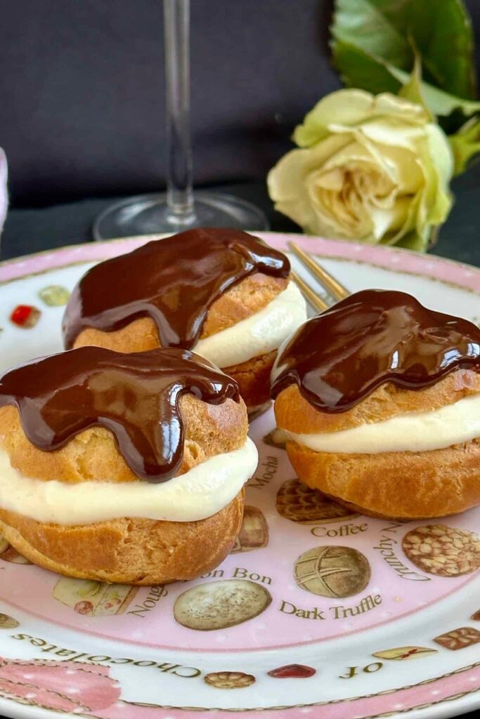 Profiteroles with Chocolate Topping French Dessert