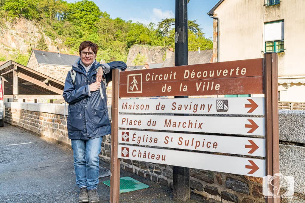 Andi at the walking path near the Chateau de Fougeres - Fougeres France