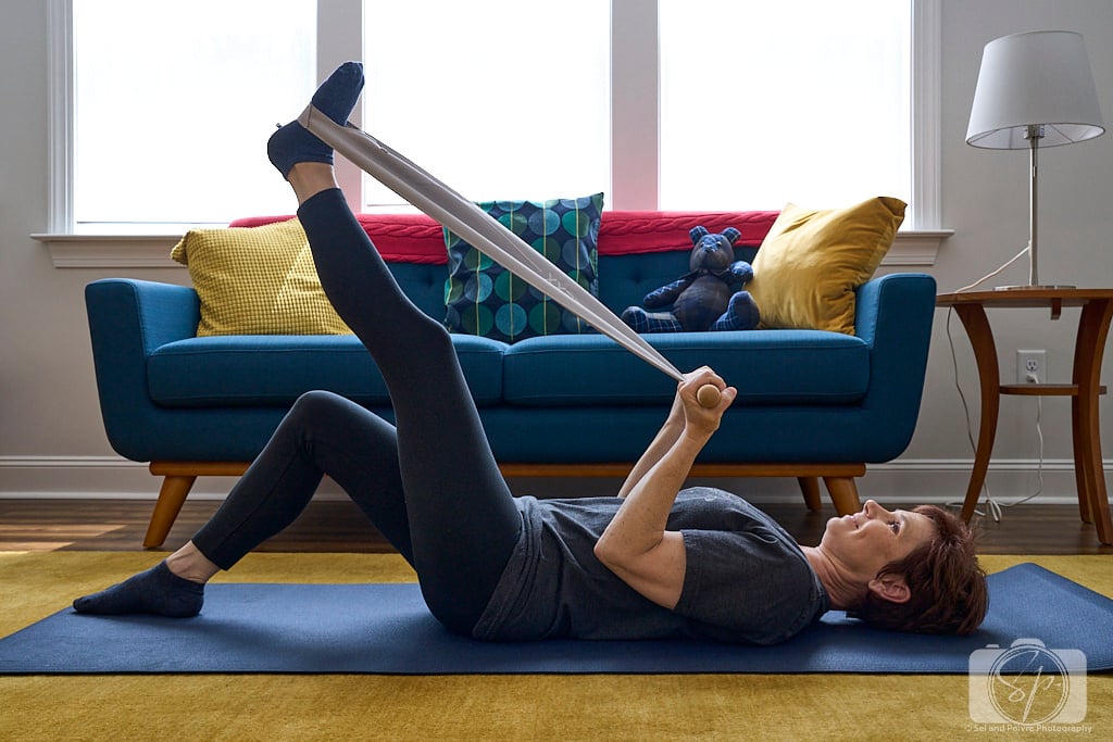 Andi exercising with the CastleFlexx