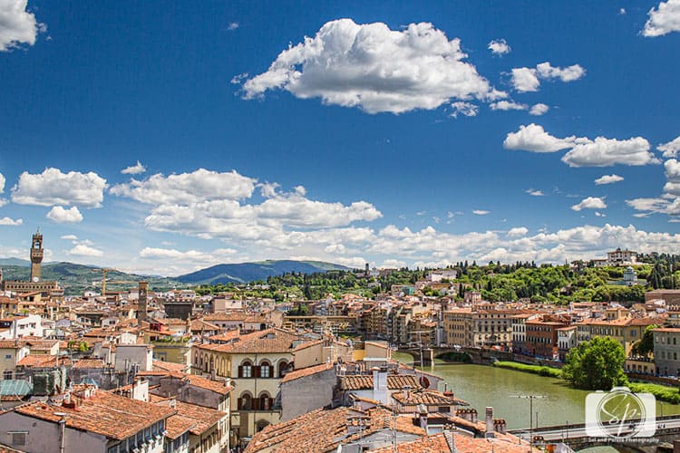 Andi from the rooftop terrace of the Westin in Florence Italy hero