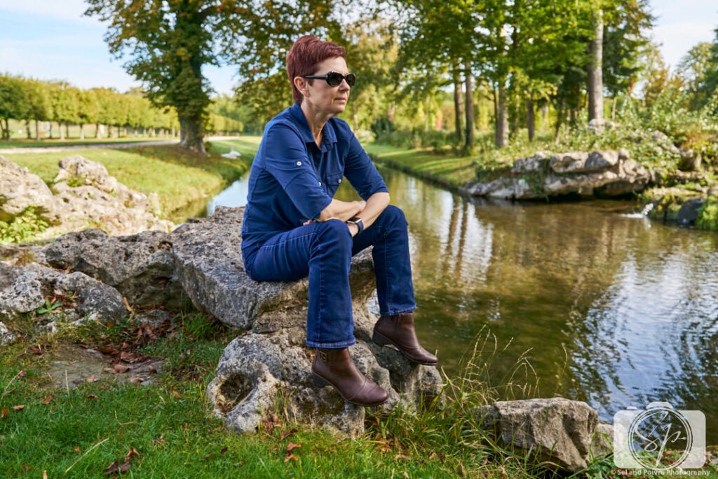 Andi in Chantilly France Wearing Jambu Giselle