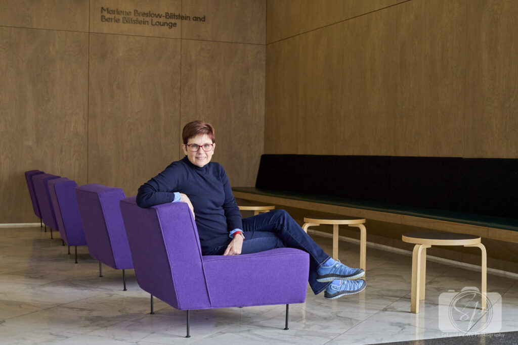 Andi in her Jambu Maple Eco-Vegan inside Museum of Contemporary Art in Chicago