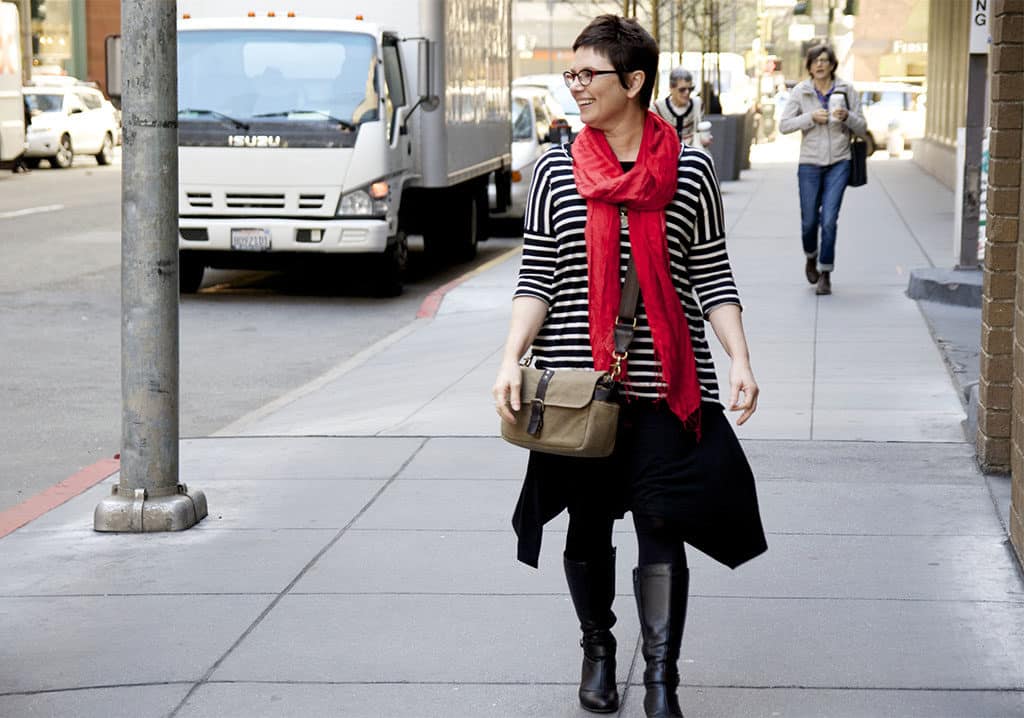 Andi in San Francisco with Michelles Scarf