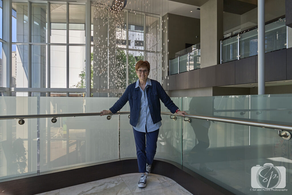 In the lobby of the Kimpton Tryon Park Hotel