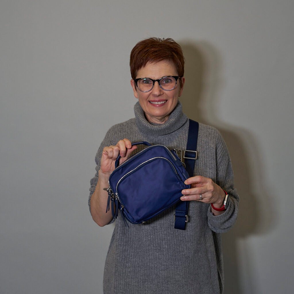 Andi with Quince Revive Nylon Camera Crossbody