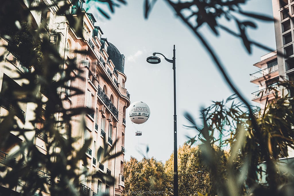 Ballon Generali in Parc Citroen in Paris