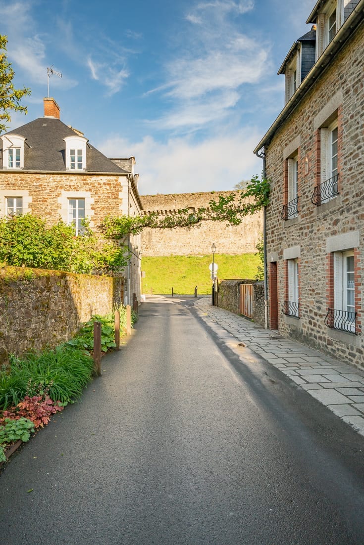 Treelined path in the gardens of St Leonards church- Fougeres France