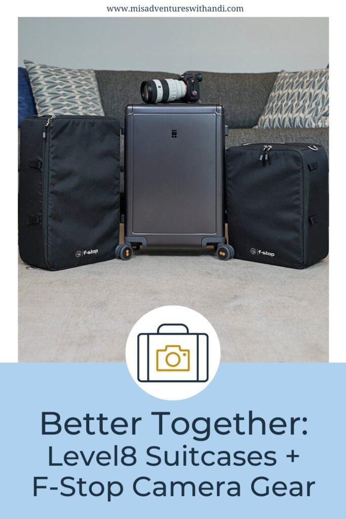 level8 suitcase with f-stop camera insert and camera