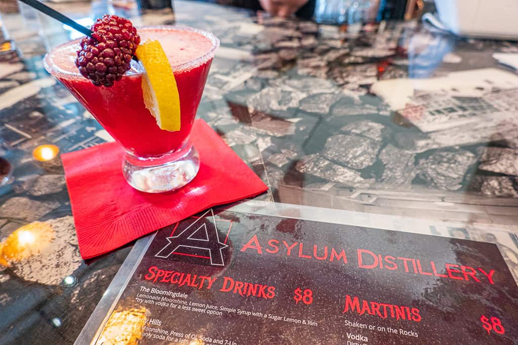 Blackberry martini from Asylum Distillery in Billings Montana