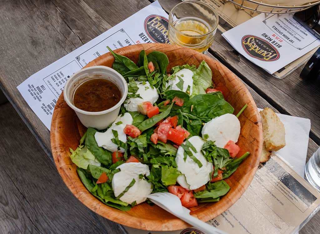 Caprese Salad from Founders Brewery in Grand Rapids