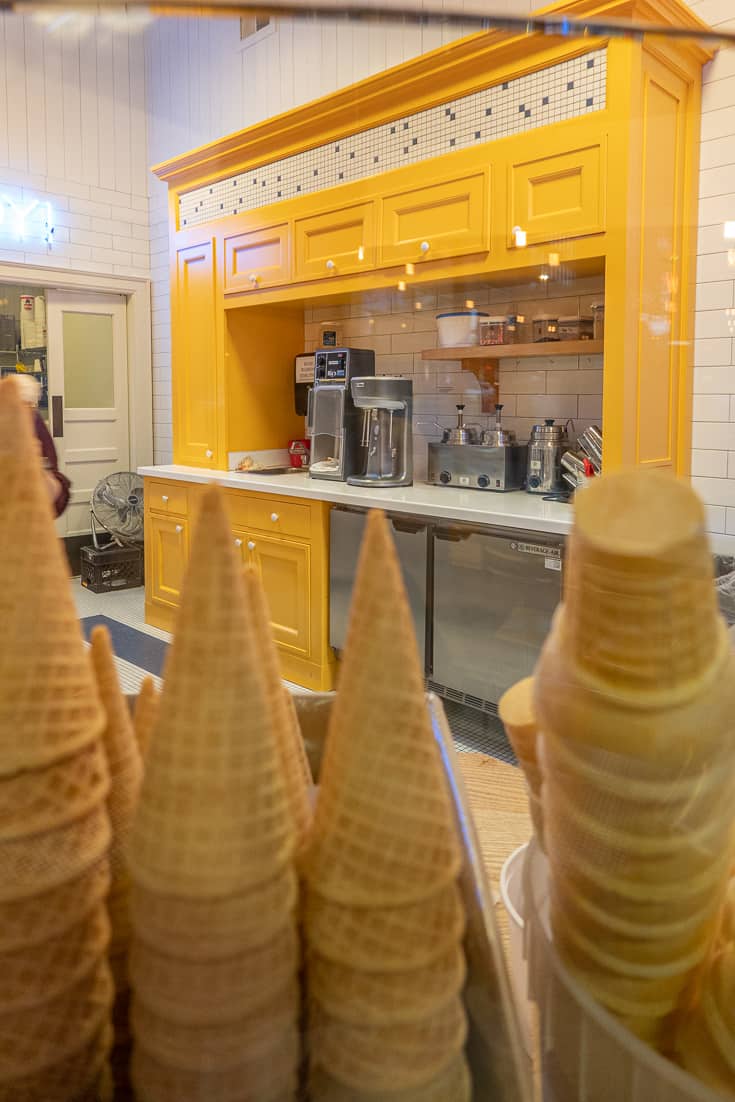 Cones at the Big Dipper Ice Cream Shop in BIllings Montana