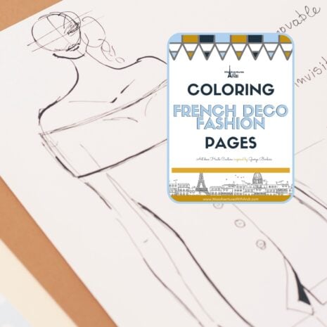 French Deco Fashion Coloring Pages French Deco Fashion Coloring Pages