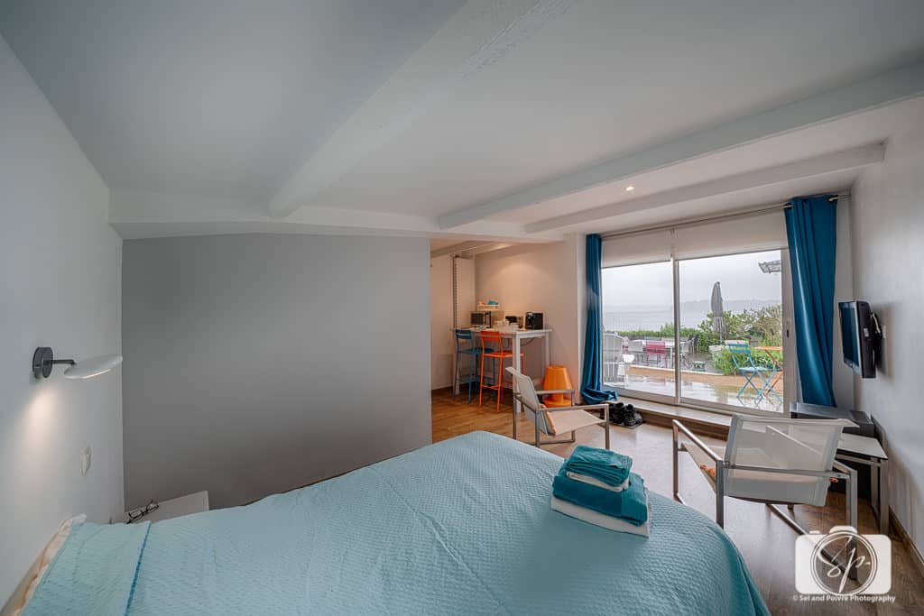 Hotel room at La Potiniere Ile de Brehat Brittany France