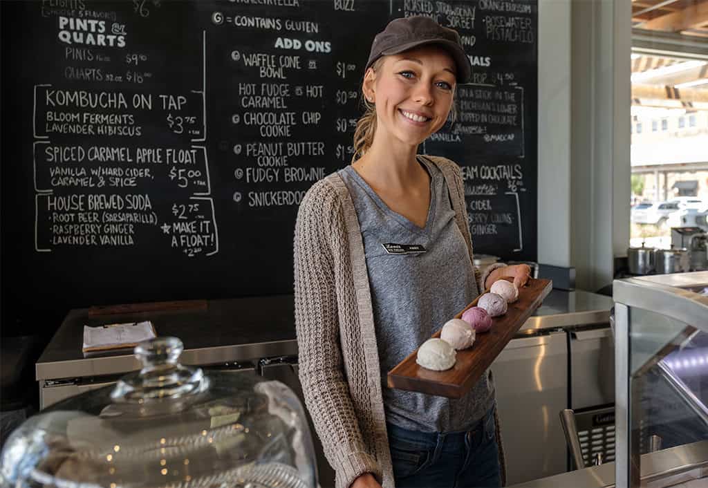 Ice Cream Flight from Loves in the Downtown Market in Grand Rapids