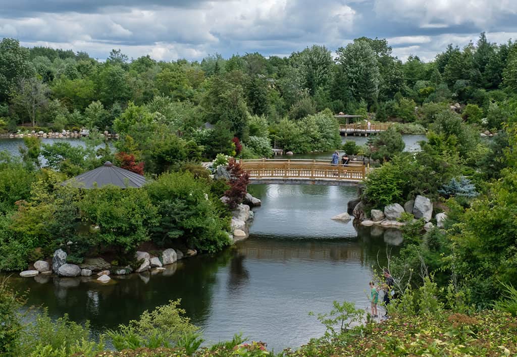 Japanese Garden in the Meijer Gardens Sculptiure in Grand Rapids, Michigan