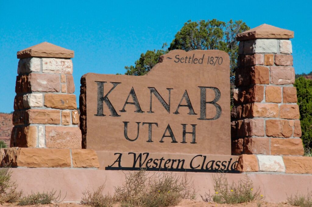 Kanab Utah sign