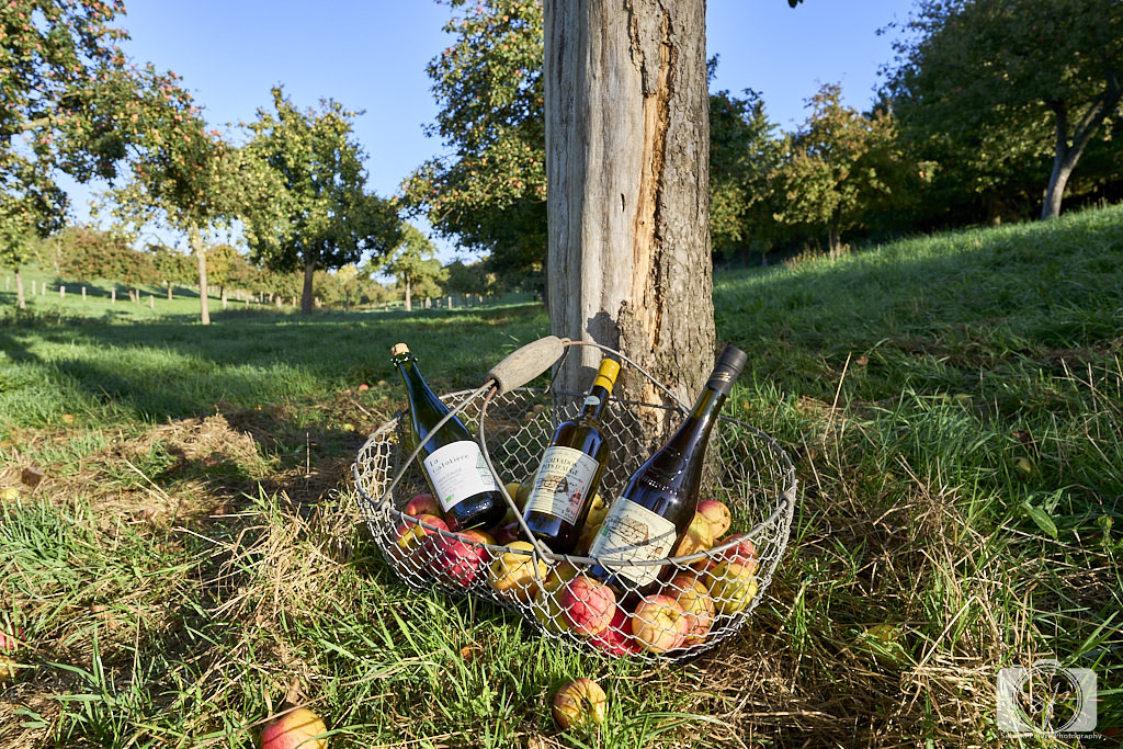 La Galotiere Pays D'Auge France Calvados bottles Orchard