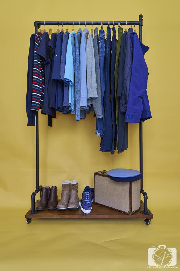 clothes on a clothes rack