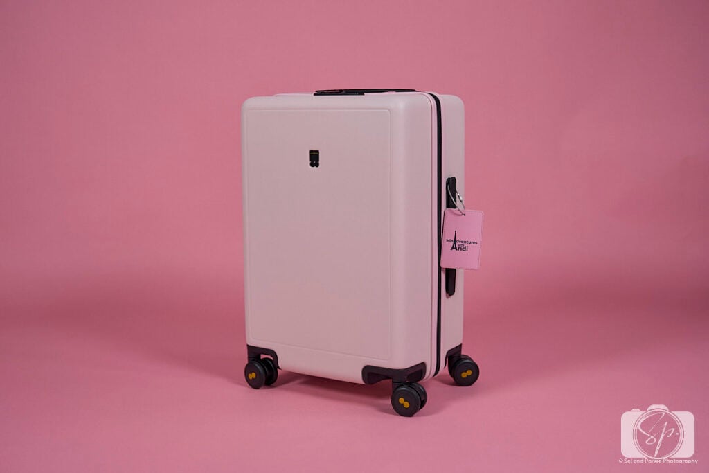 Level 8 Luminous Textured Carry-On with Misadventures with Andi tag 2