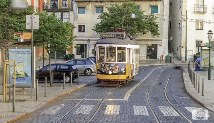Lisbon Tram Line 28 near Portas do Sol