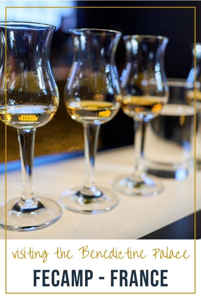 Samples of Benedictine liquer in the Benedictine Palace in Fecamp