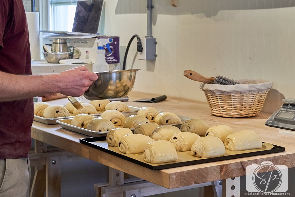 Making pain au chocolate in les ciseaux in Beaufort North Carolina