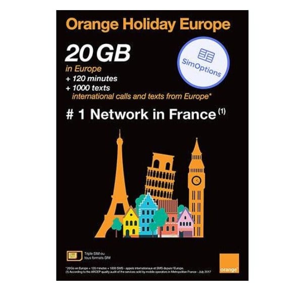 Orange Holiday Europe – 20GB Internet Data France