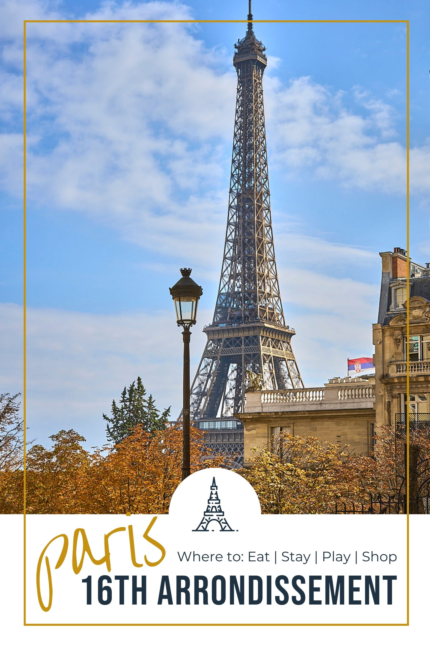 View of Eiffel Tower from the 16th arrondissement