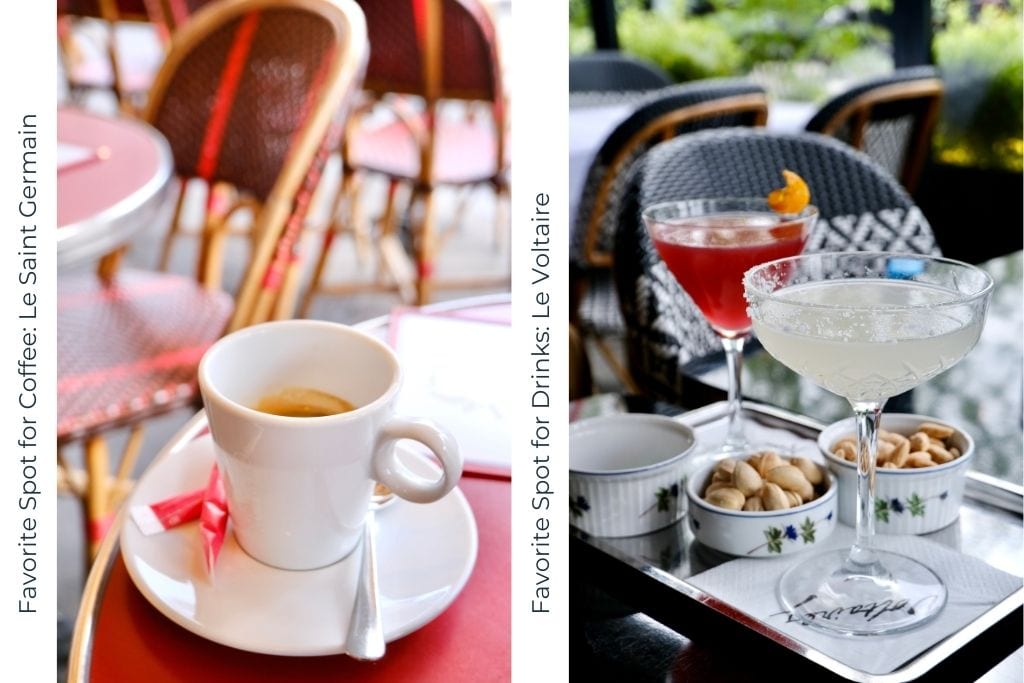 collage of coffee and cocktails