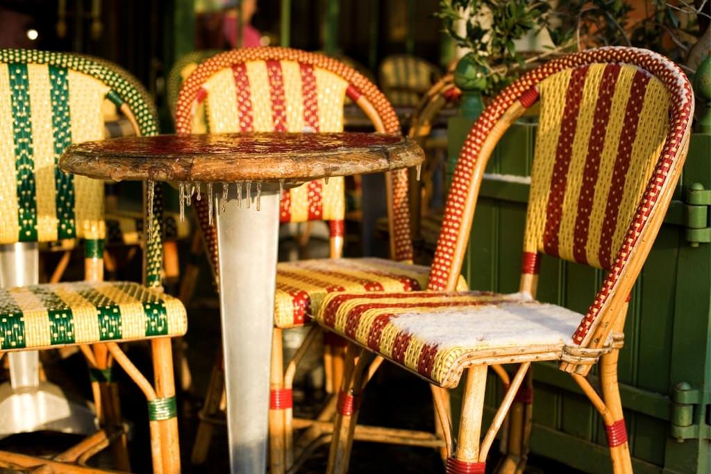 paris cafe cold weather