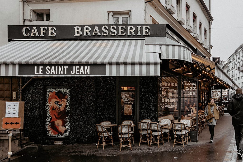 Paris Cafe in Winter
