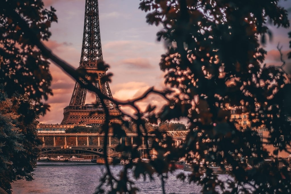 Eiffel Tower on a summer evening
