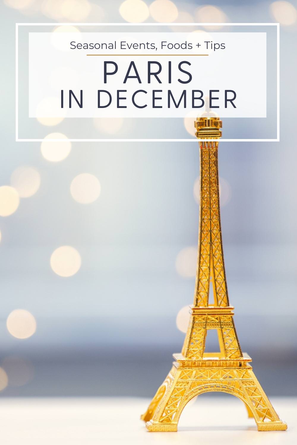 Paris in December eiffel tower