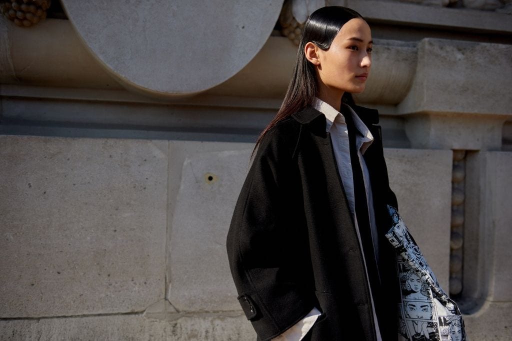 model posing in paris