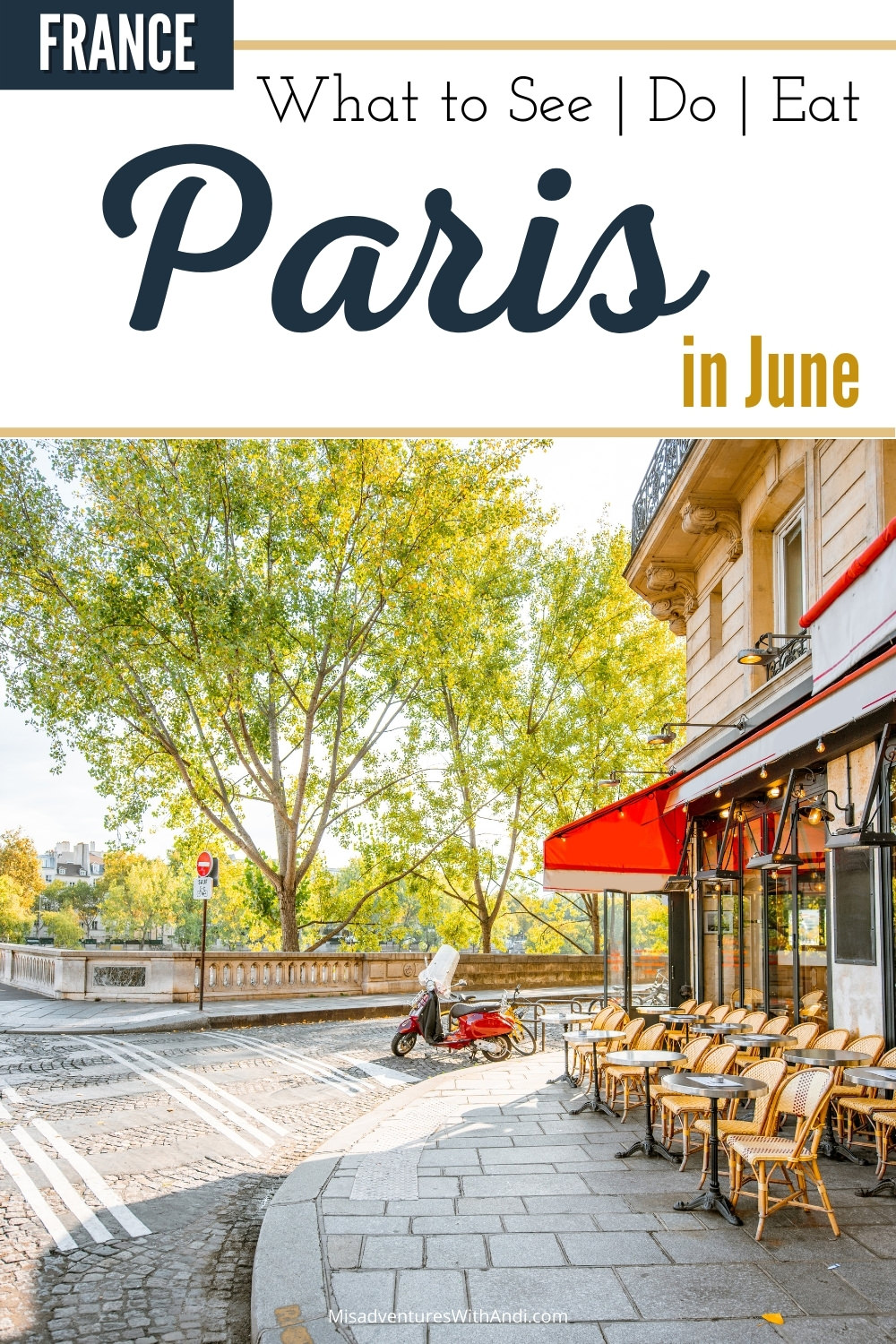 Terrace in Paris in Summer