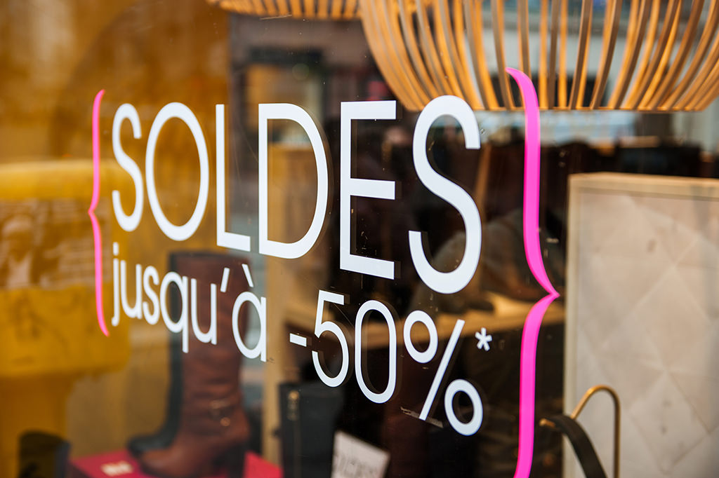 Sale Sign in Paris