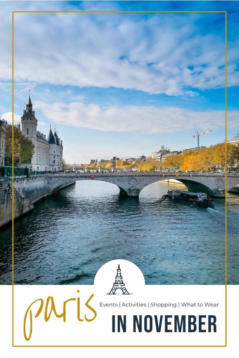 Paris in November bridge in Paris