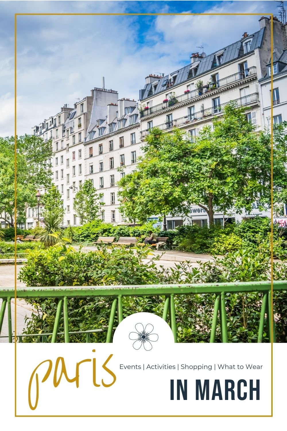 Paris in March paris garden in the spring