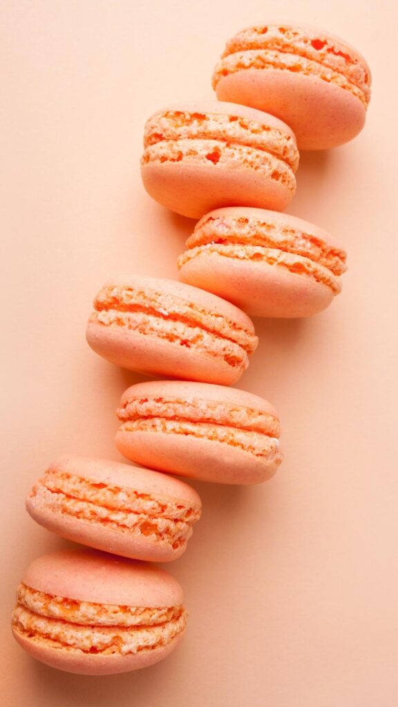 peach macaron