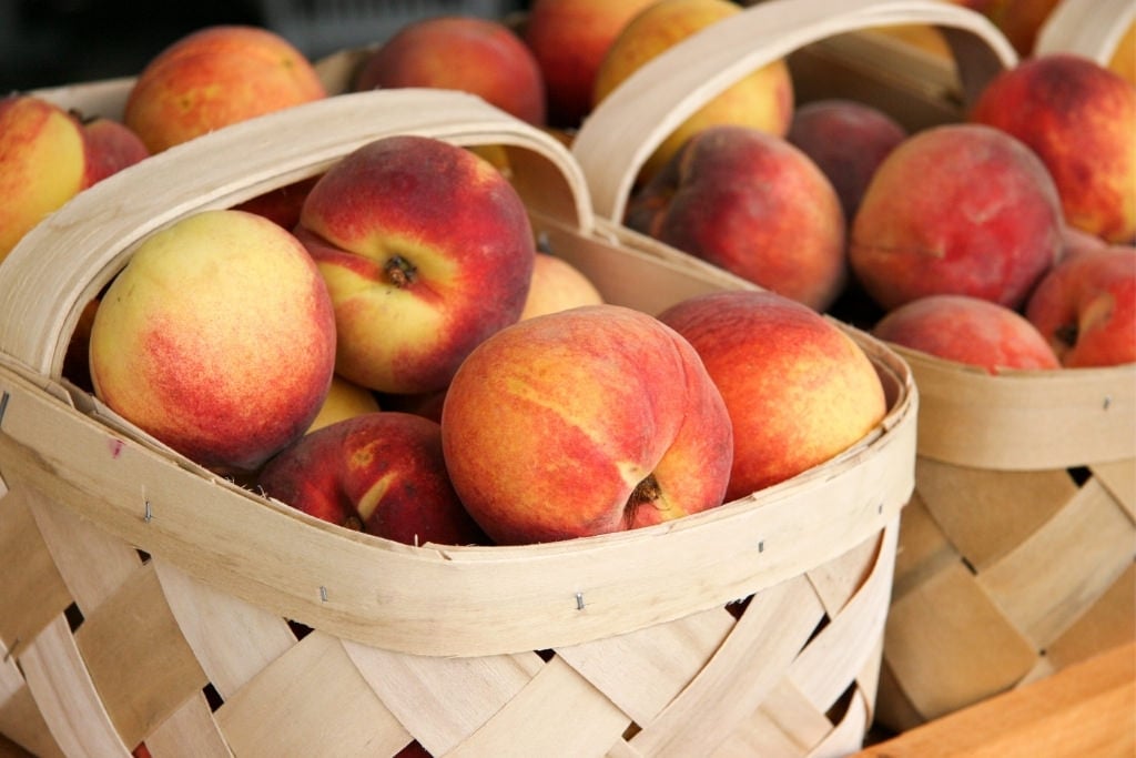 Peaches at the market