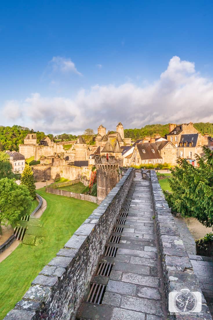 Ramparts around the Chateau de Fougeres - Fougeres France