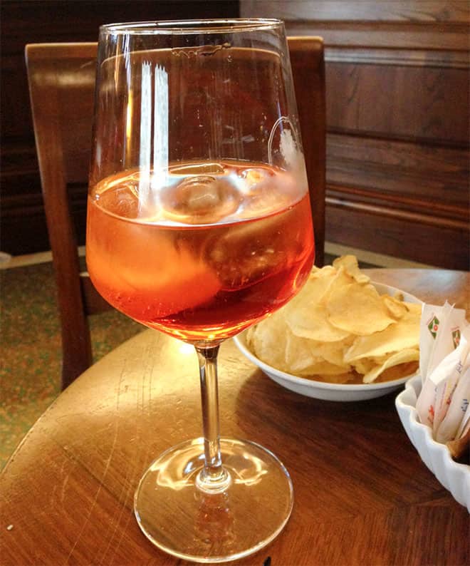 Aperol Spritz in Montalcino Tuscany Italy