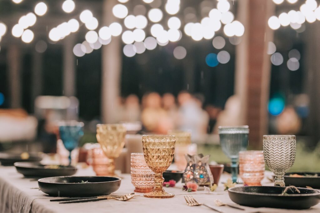 Table set for a meal