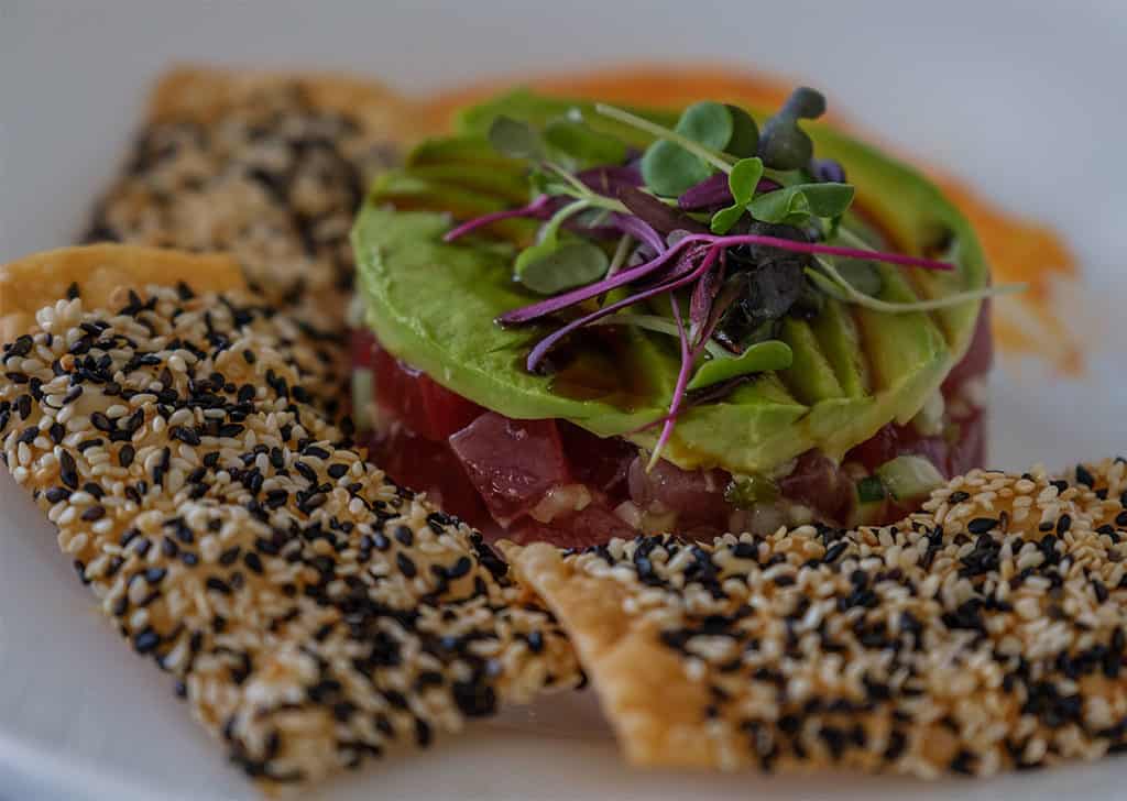 Tuna Tartare from Wolfgang Puck The Kitchen inn the Amway Grand in Grand Rapids