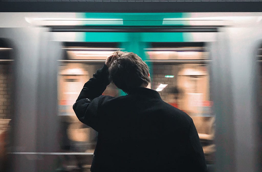 Waiting for the Paris Metro
