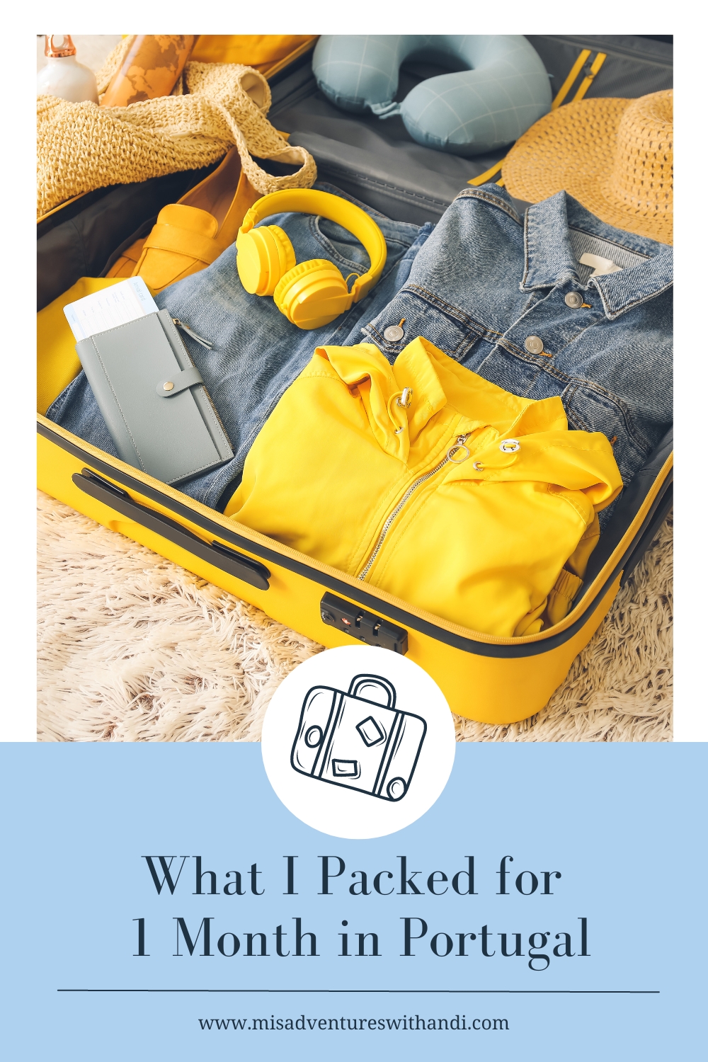 packed clothes in a suitcase
