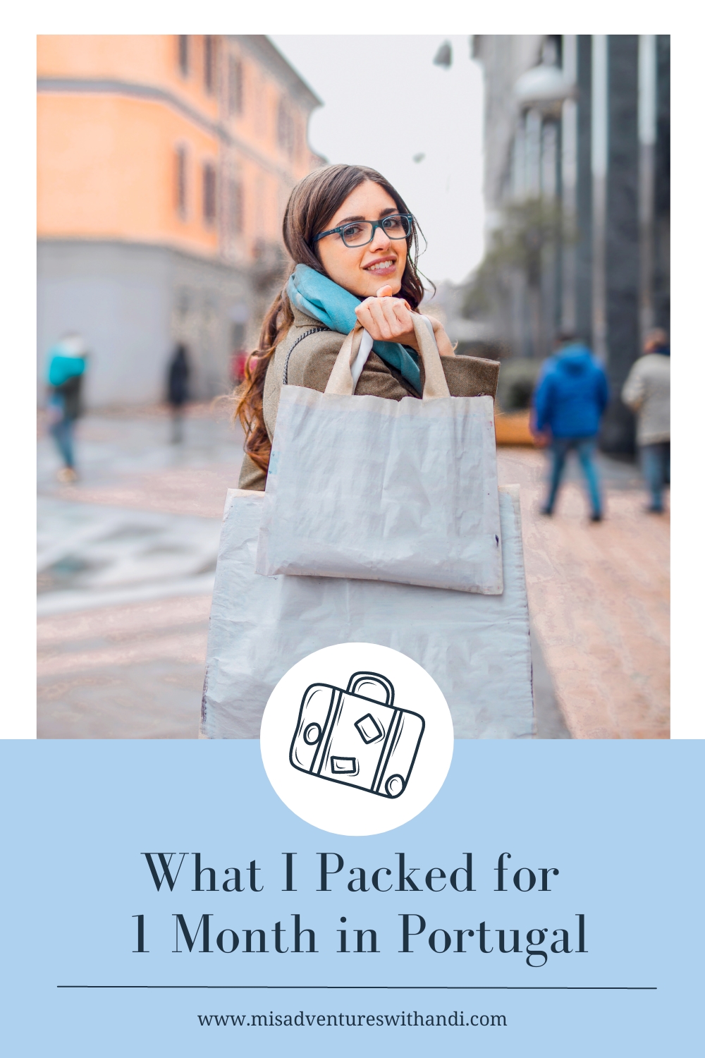 girl with bag in Portugal