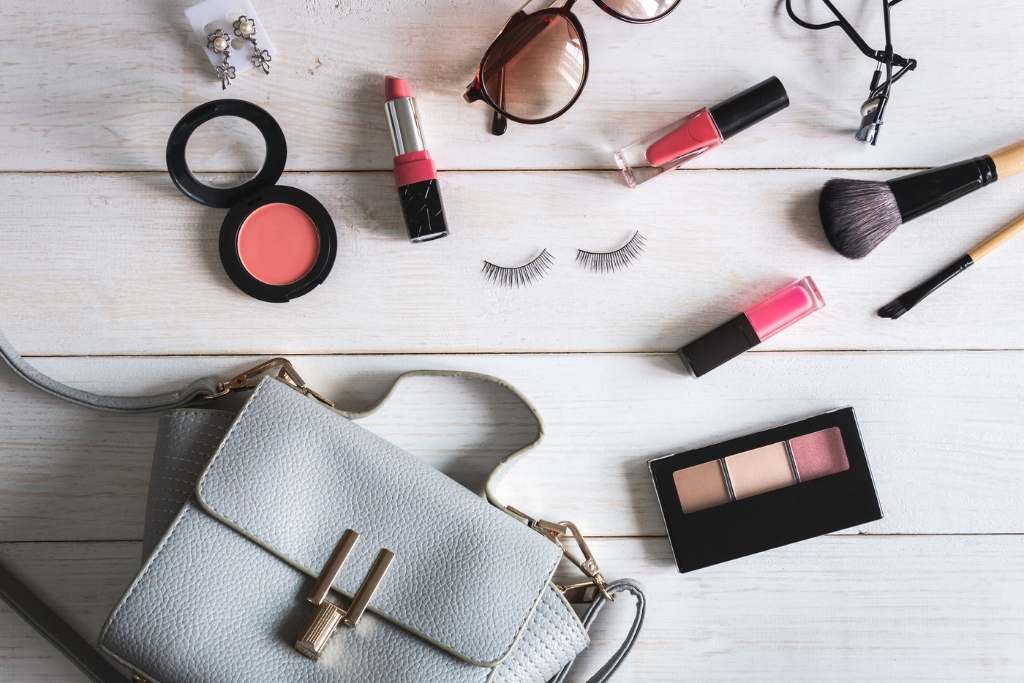 Woman accessories with make up